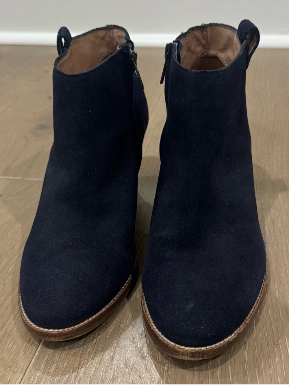 Madewell Navy Suede Ankle Boots